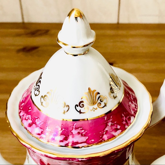 Large porcelain tea/coffee pot 24k gold details - Picture 6 of 8